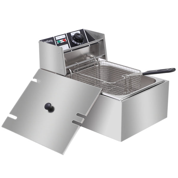 6L Stainless Steel Electric Deep Fryer – Perfect for Crispy, Golden Results at Home or Work
