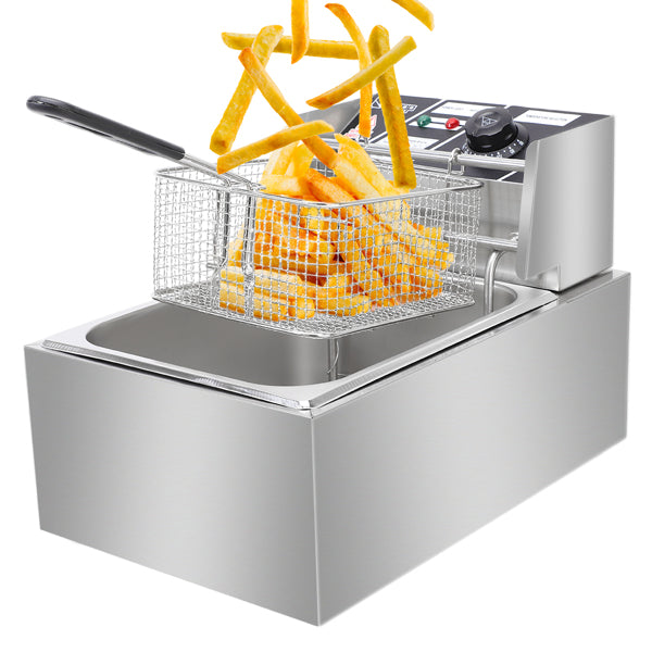 6L Stainless Steel Electric Deep Fryer – Perfect for Crispy, Golden Results at Home or Work