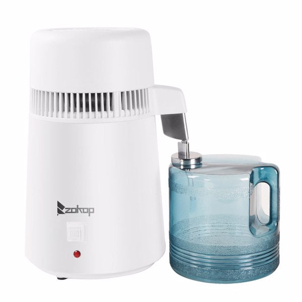 4L Countertop Water Distiller Machine – Stainless Steel Home Water Purifier for Clean Drinking Water (UK Plug)