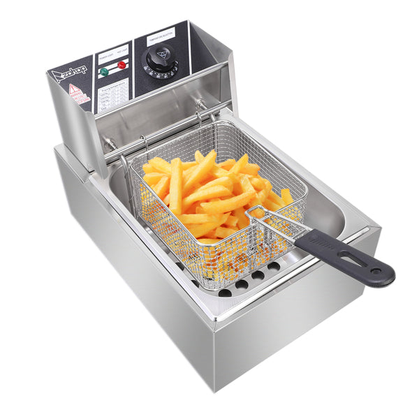 6L Stainless Steel Electric Deep Fryer – Perfect for Crispy, Golden Results at Home or Work