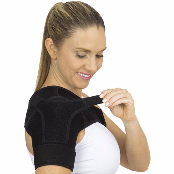 Adjustable Shoulder Brace Support – Left or Right Rotator Cuff Injury, Pain Relief & Compression Sleeve for Dislocation, Sprain & Sports Recovery (Unisex)