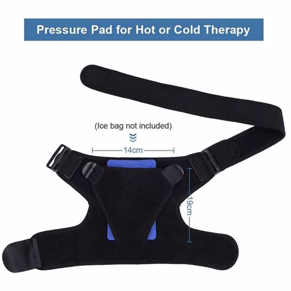 Adjustable Shoulder Brace Support – Left or Right Rotator Cuff Injury, Pain Relief & Compression Sleeve for Dislocation, Sprain & Sports Recovery (Unisex)