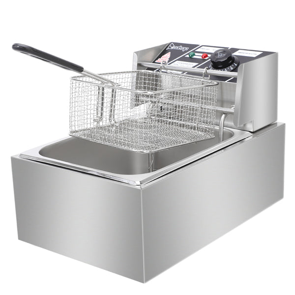 6L Stainless Steel Electric Deep Fryer – Perfect for Crispy, Golden Results at Home or Work