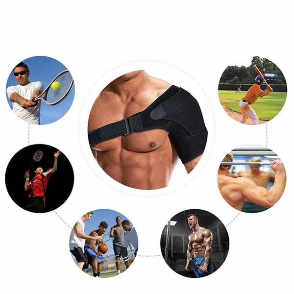 Adjustable Shoulder Brace Support – Left or Right Rotator Cuff Injury, Pain Relief & Compression Sleeve for Dislocation, Sprain & Sports Recovery (Unisex)