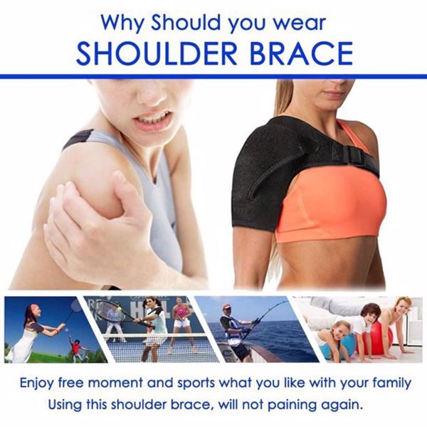 Adjustable Shoulder Brace Support – Left or Right Rotator Cuff Injury, Pain Relief & Compression Sleeve for Dislocation, Sprain & Sports Recovery (Unisex)
