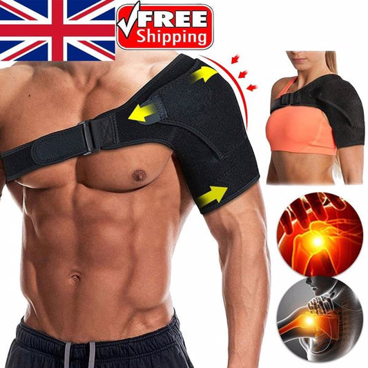 Adjustable Shoulder Brace Support – Left or Right Rotator Cuff Injury, Pain Relief & Compression Sleeve for Dislocation, Sprain & Sports Recovery (Unisex)