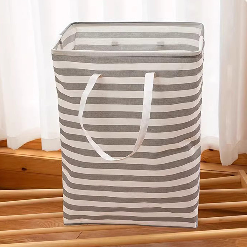 2 Pack 75L Folding Laundry Hampers - Grey Storage Baskets with Handles for Clothes - Toys & Towels