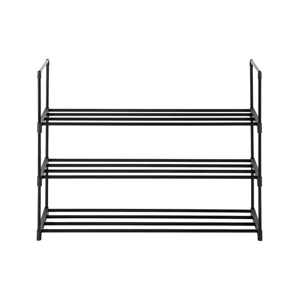 3‑Tier Shoe Rack Storage Organiser – Sturdy Shoe Shelf for Entryway, Hallway, Closet & Bedroom - Black